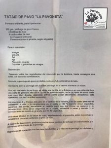 Receta tataki de pavo