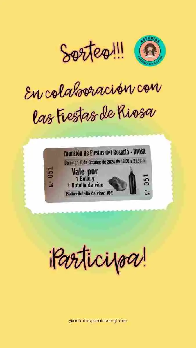 ¡Sorteo Especial en las Fiestas del Rosario de Riosa: Bollo sin Gluten y una Botella de Vino!